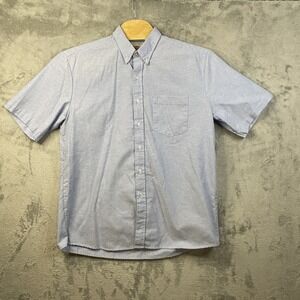 Dickies Men's 17 -17 1/2 Work Wear Button Short Sleeve Shirt  Light‎ Blue Pocket